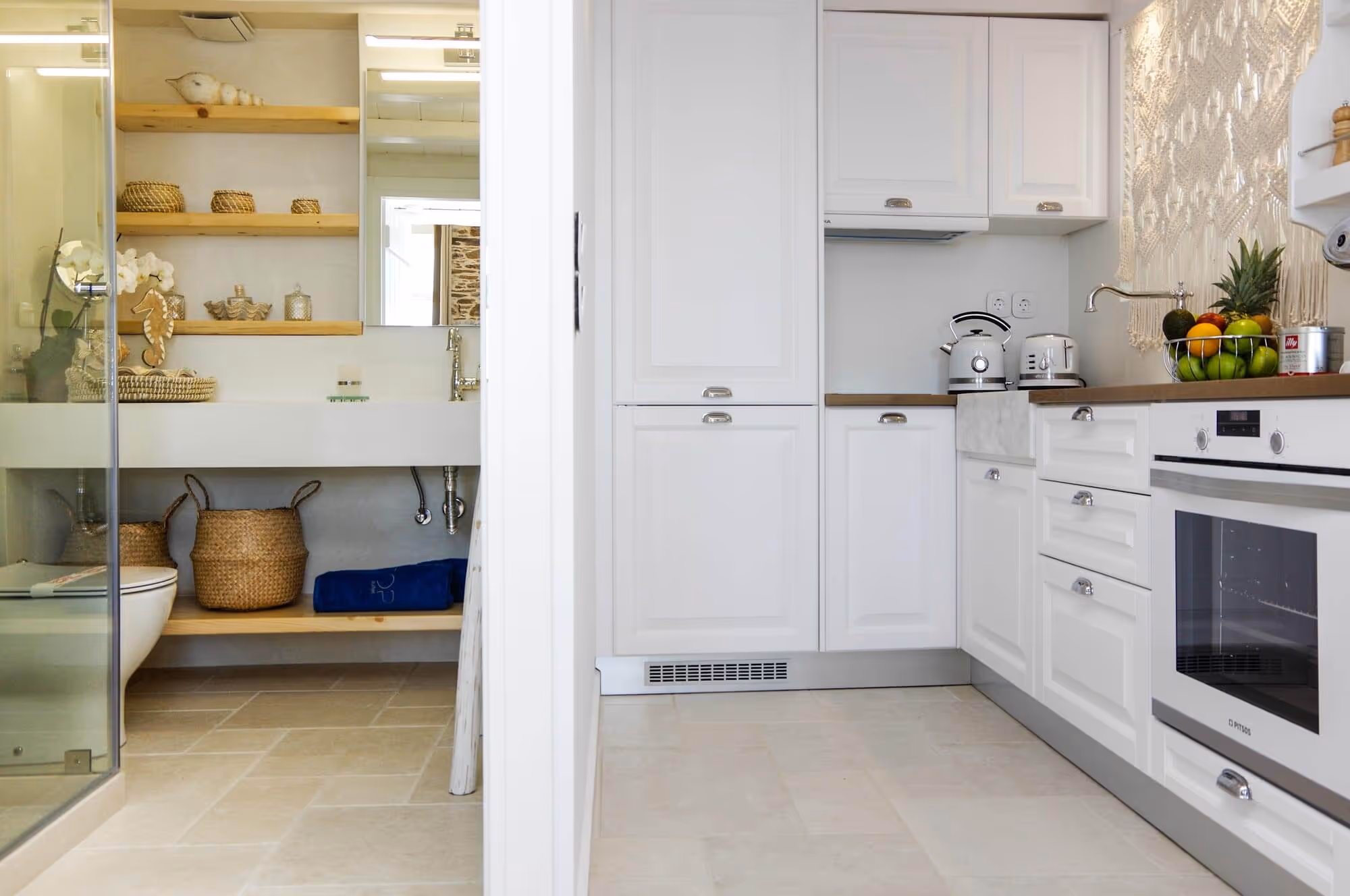 bathroom and kitchen